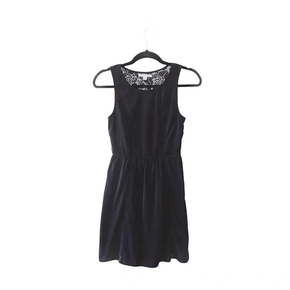 American Eagle Black Lace Back Fit & Flare Sleeveless Mini Dress 2 Women’s - Picture 13 of 13